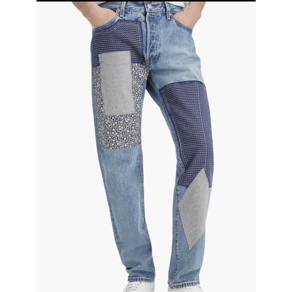 levis 501 Patchwork Mens Big “E” Jeans Size 38/29